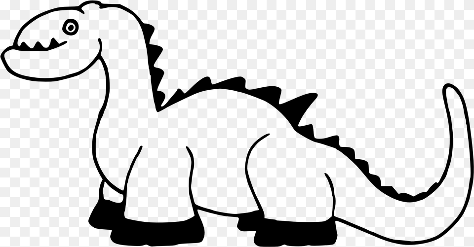 Government Clipart Black And White Cartoon Dinosaur Transparent Background, Gray Free Png