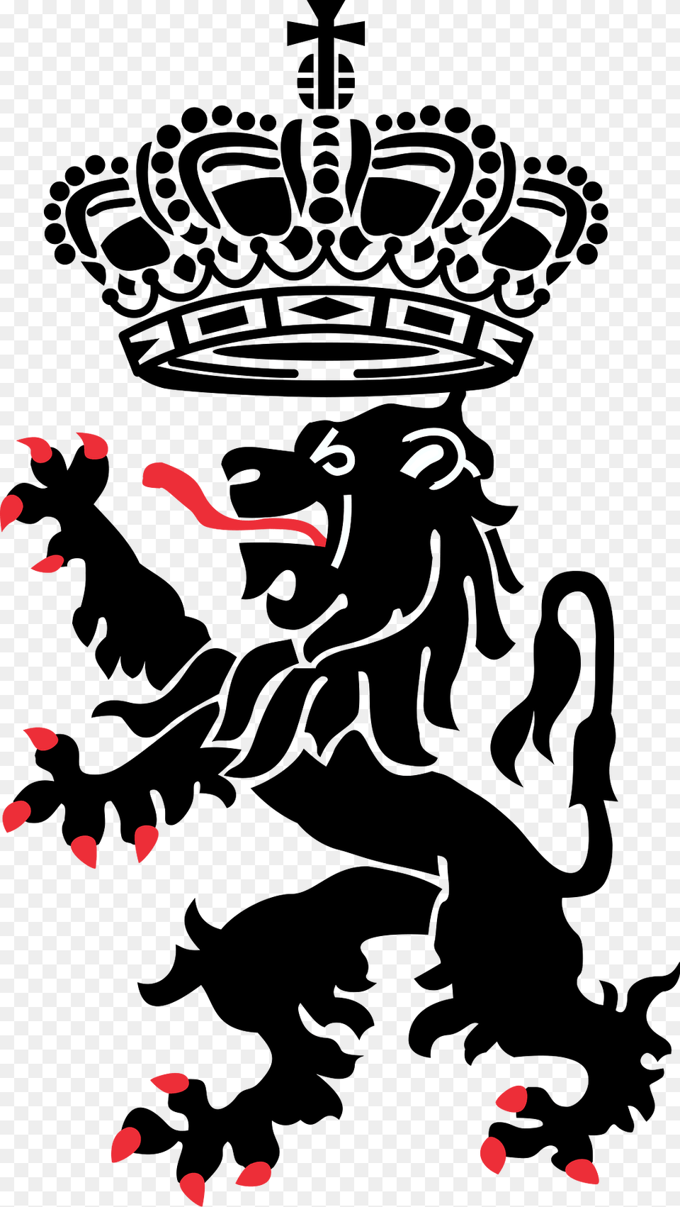 Government Emblem Of Belgium Clipart, Stencil, Animal, Bird Free Transparent Png