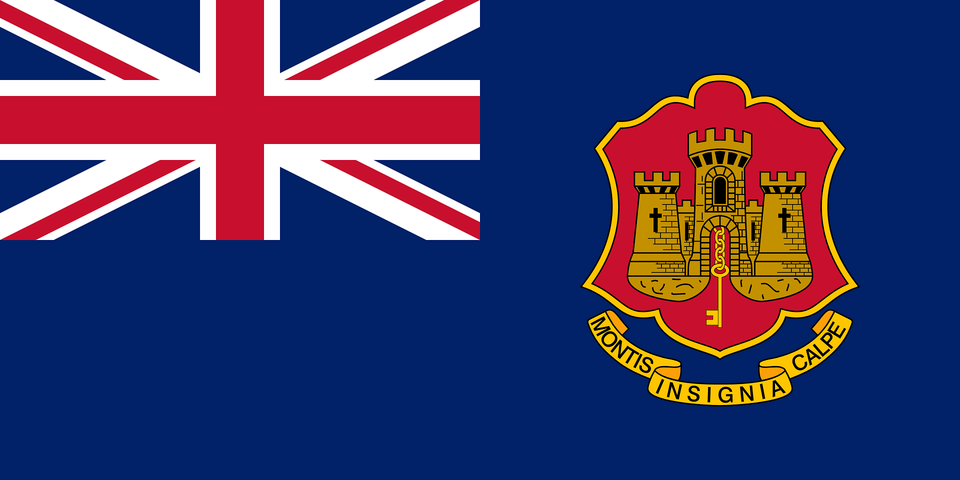Government Ensign Of Gibraltar Clipart, Logo, Emblem, Symbol, Badge Png Image