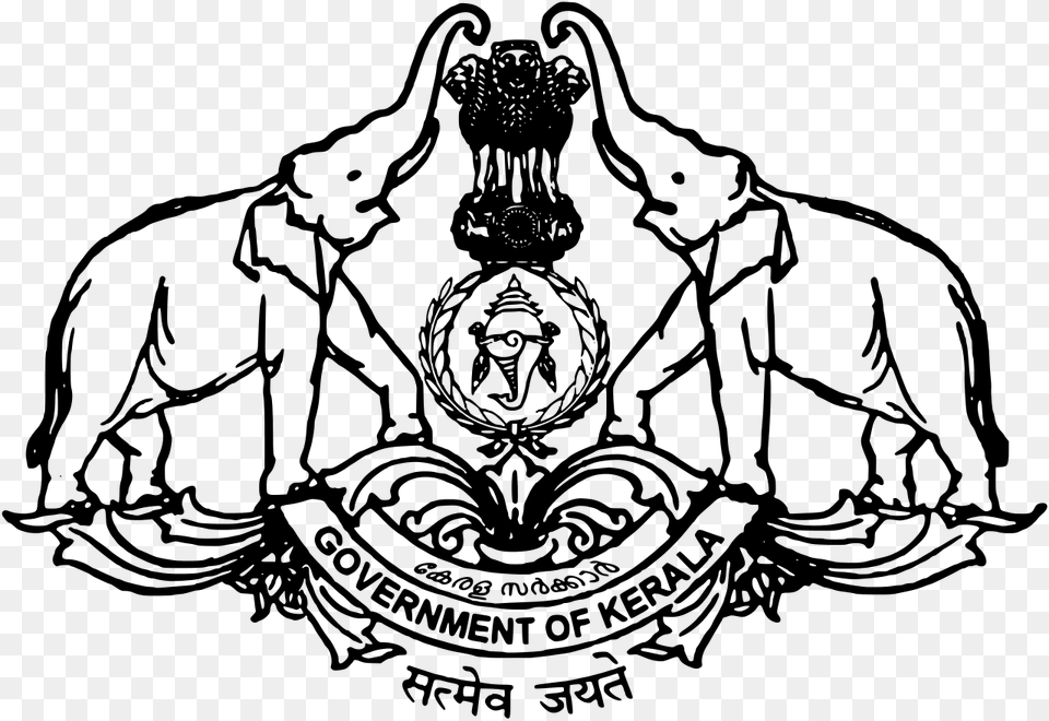 Government Of Kerala Emblem, Gray Png Image