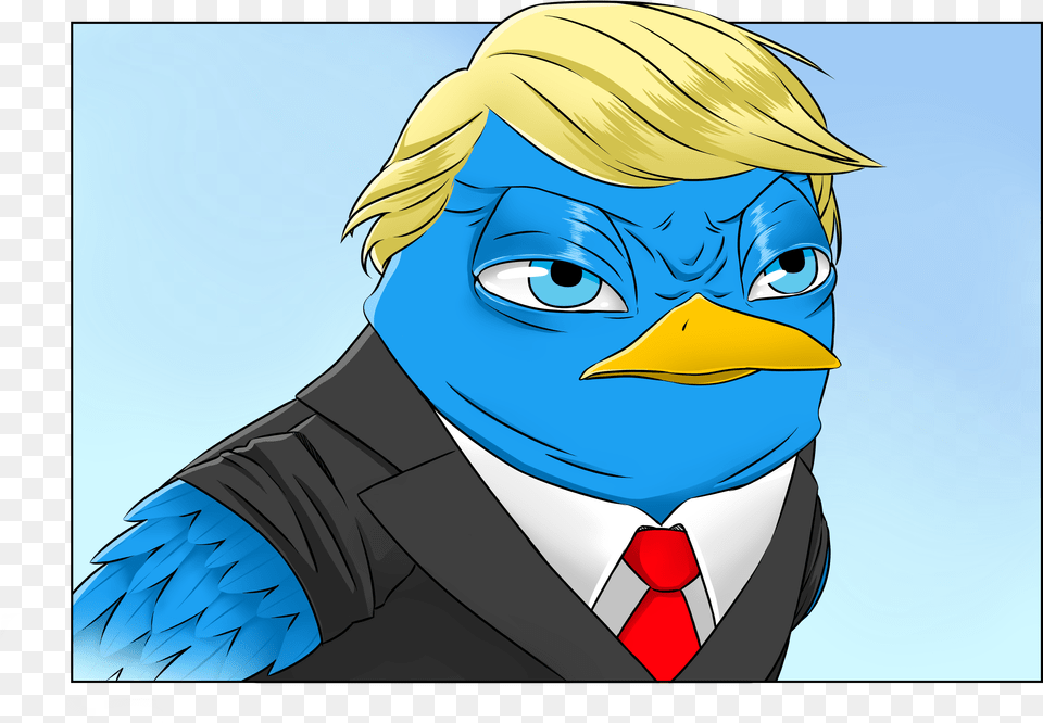 Government Pop Twitter Trump Hair Bird, Accessories, Publication, Formal Wear, Comics Free Png Download