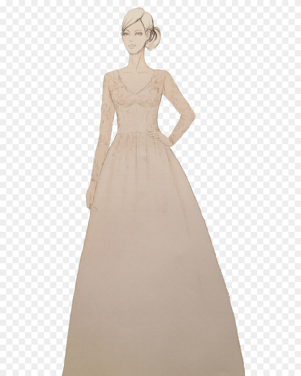 Gown, Formal Wear, Long Sleeve, Fashion, Sleeve Png