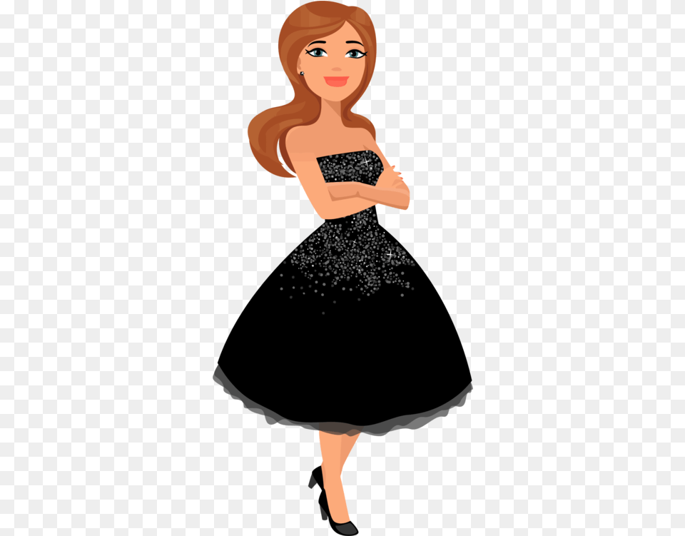 Gown Human Hair Color Shoe Clipart Girl With A Dress Clipart, Clothing, Evening Dress, Formal Wear, Adult Free Png Download