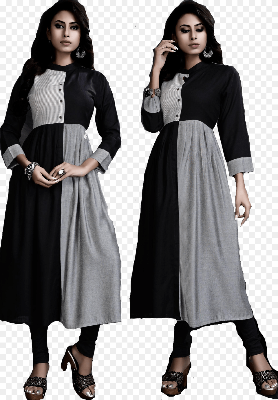 Gown Style Kurti, Adult, Sleeve, Person, Long Sleeve Free Png
