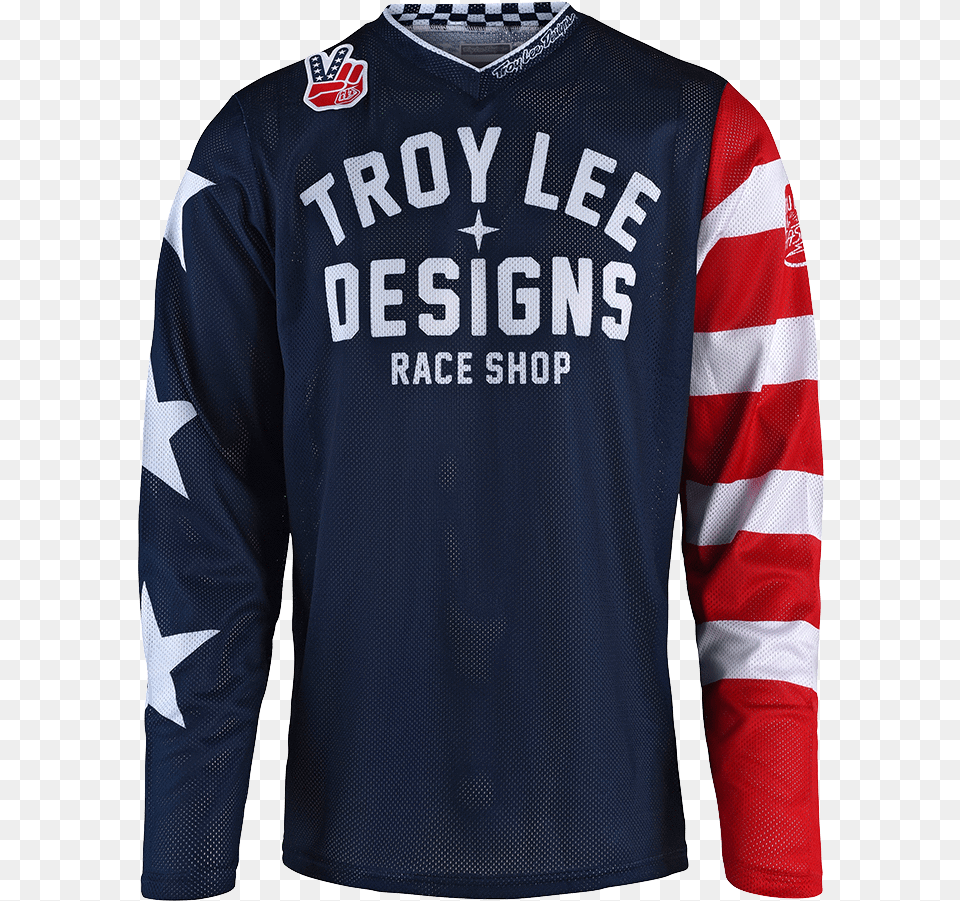 Gp Air Jersey Americana Navy Troy Lee Gp Jersey, Clothing, Shirt, Long Sleeve, Sleeve Free Transparent Png