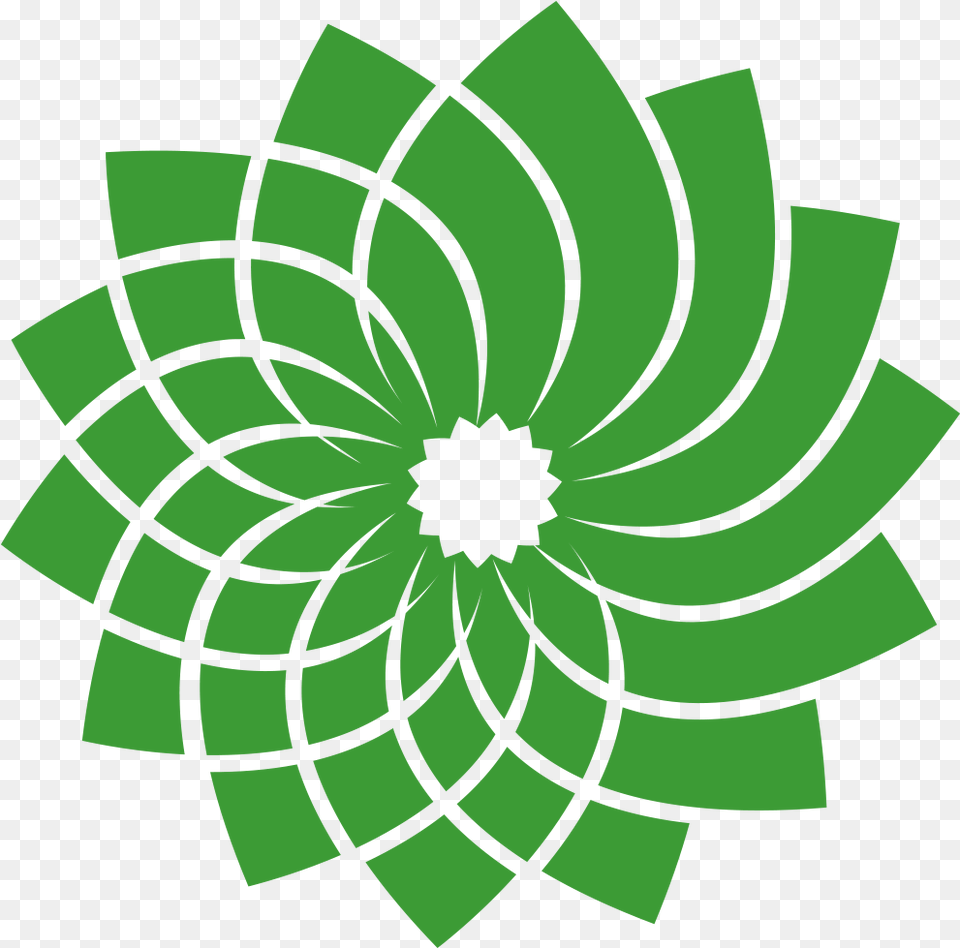 Gpc Logo Web Green Flower Green Party Of Canada Logo, Dahlia, Plant, Pattern, Spiral Png Image
