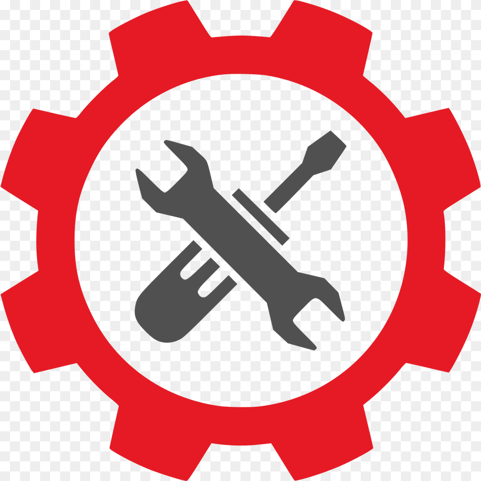 Gps Device Installation Team Red Setting Icon, Machine Free Png
