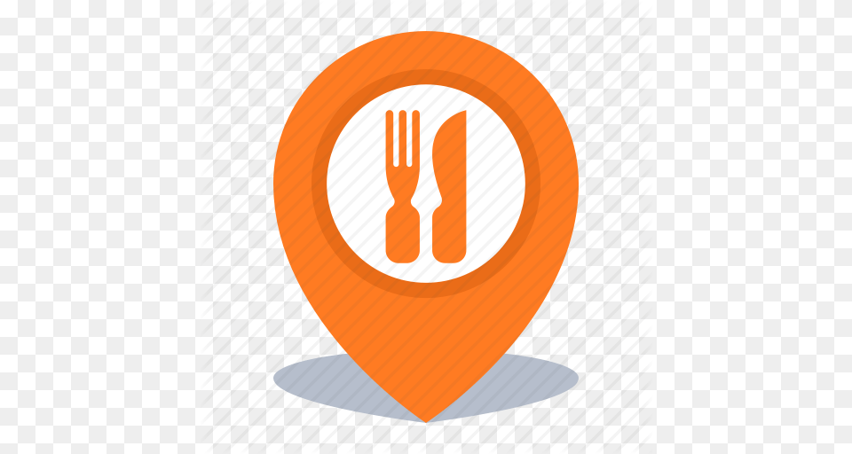Gps Location Map Pin Pin Restaurant Icon, Cutlery, Fork Png Image