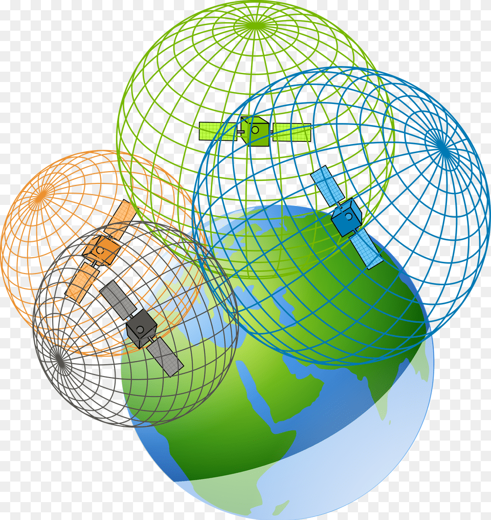 Gps Satellites Trilateration Trilateration Gps Gif, Sphere, Astronomy, Outer Space, Planet Free Png Download