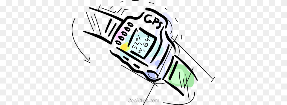 Gpswatch Royalty Vector Clip Art Illustration, Electronics, Digital Watch, Person Free Transparent Png