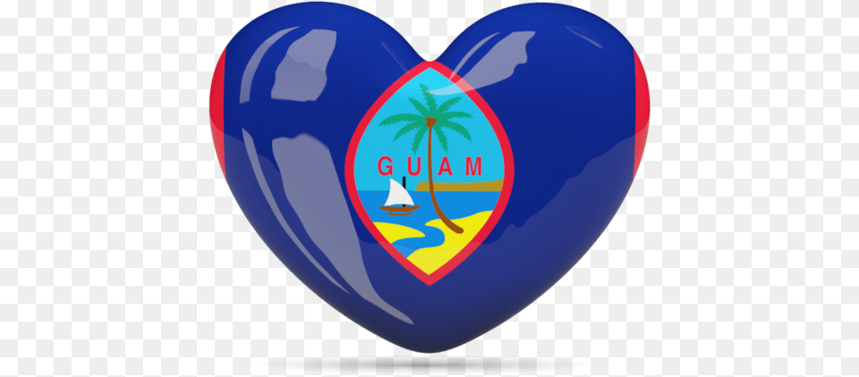 Graafixblogspotcom Flag Of Guam Heart Icons Icon South Sudan Heart Flag, Balloon Free Transparent Png