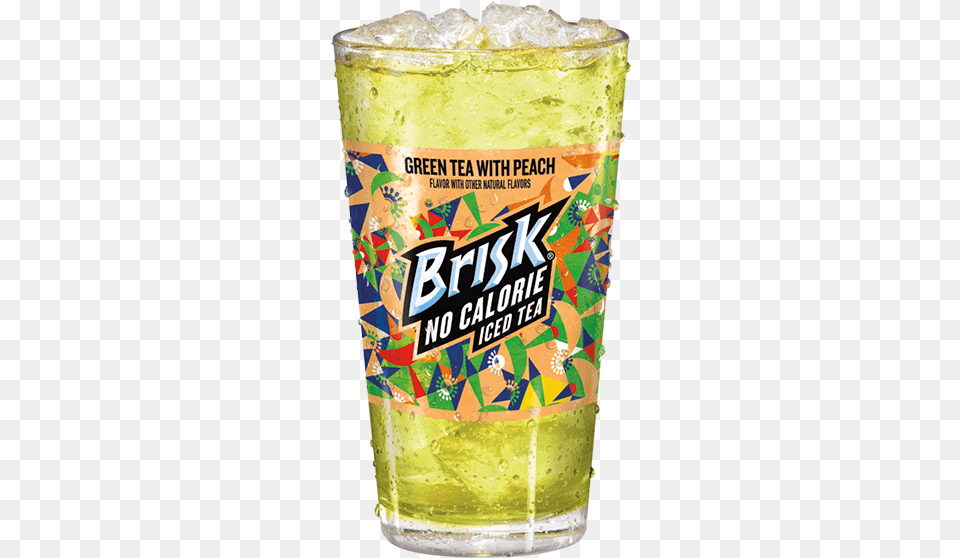 Grab An Iced Cold No Calorie Brisk And Chug Down The Brisk No Calorie Green Tea Peach, Alcohol, Beer, Beverage, Glass Png