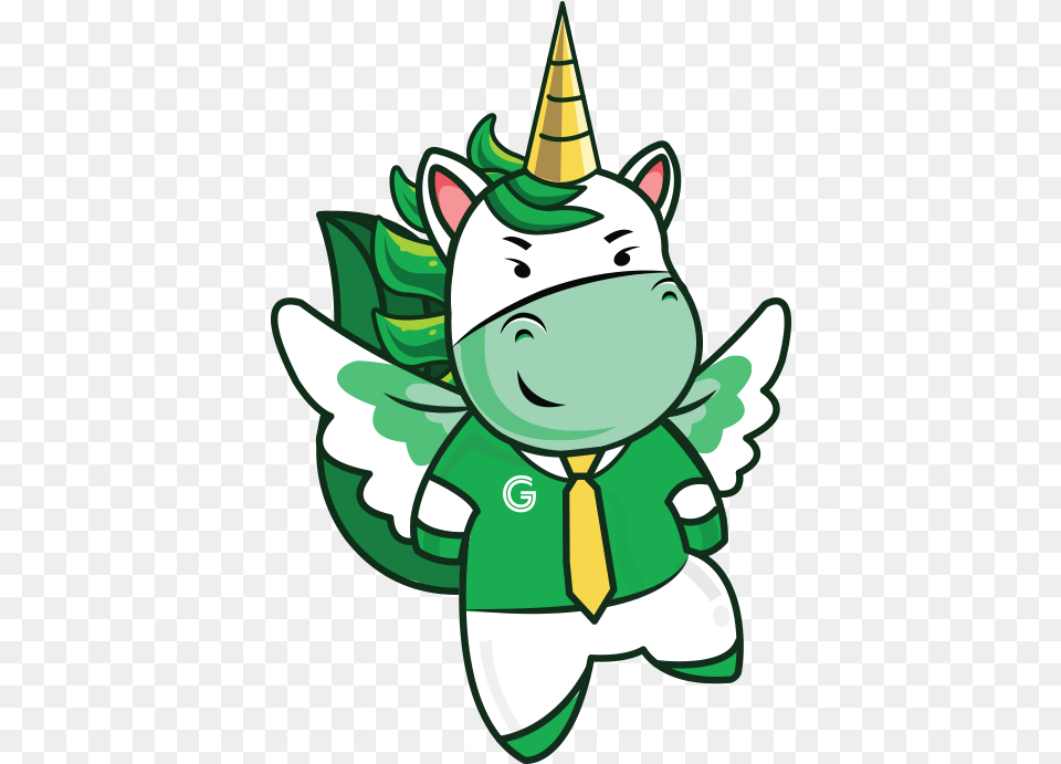 Grab Future Unicorn Program 2021 Mythical Creature, Elf, Green, Clothing, Hat Free Transparent Png