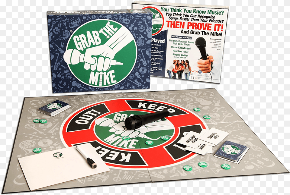 Grab The Mike Karaoke Game Poker Set, Person, Urban Free Transparent Png