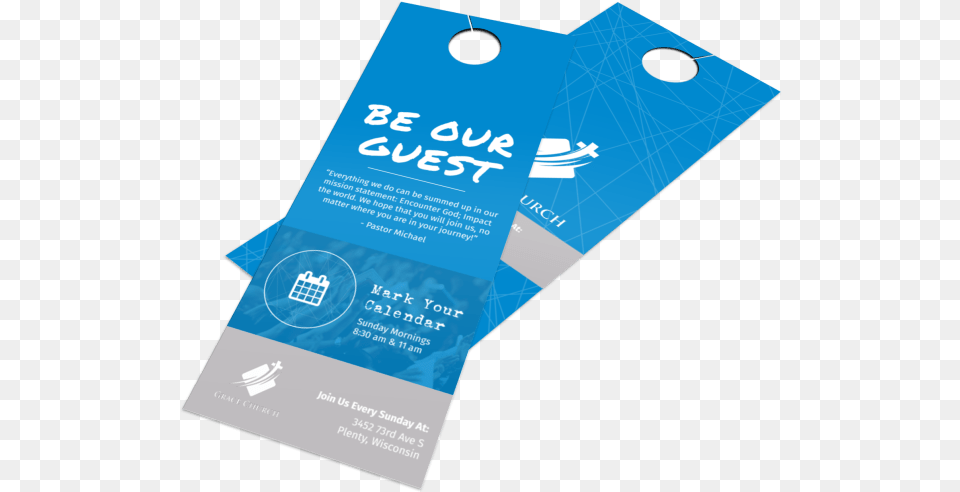 Grace Church Outreach Door Hanger Template Preview Lawn Care Door Hanger Templates, Advertisement, Poster, Paper, Business Card Free Png