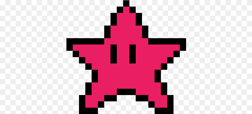 Gracie Pink Star Mario World Pixel Art Clipart Full Pixel Art Mario Ster, First Aid, Symbol, Star Symbol, Purple Png