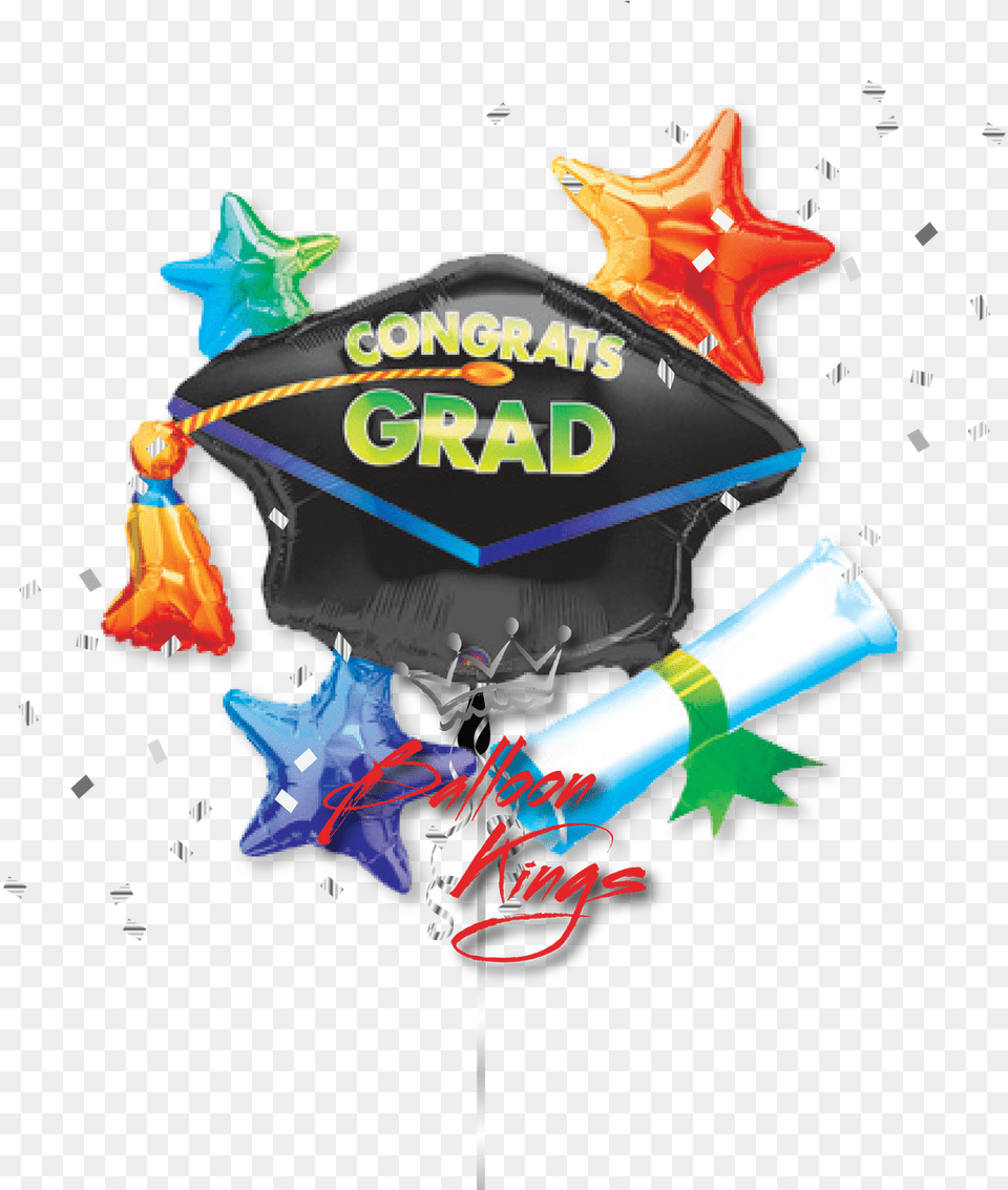 Grad Cap Cluster Balloon, Person Free Png