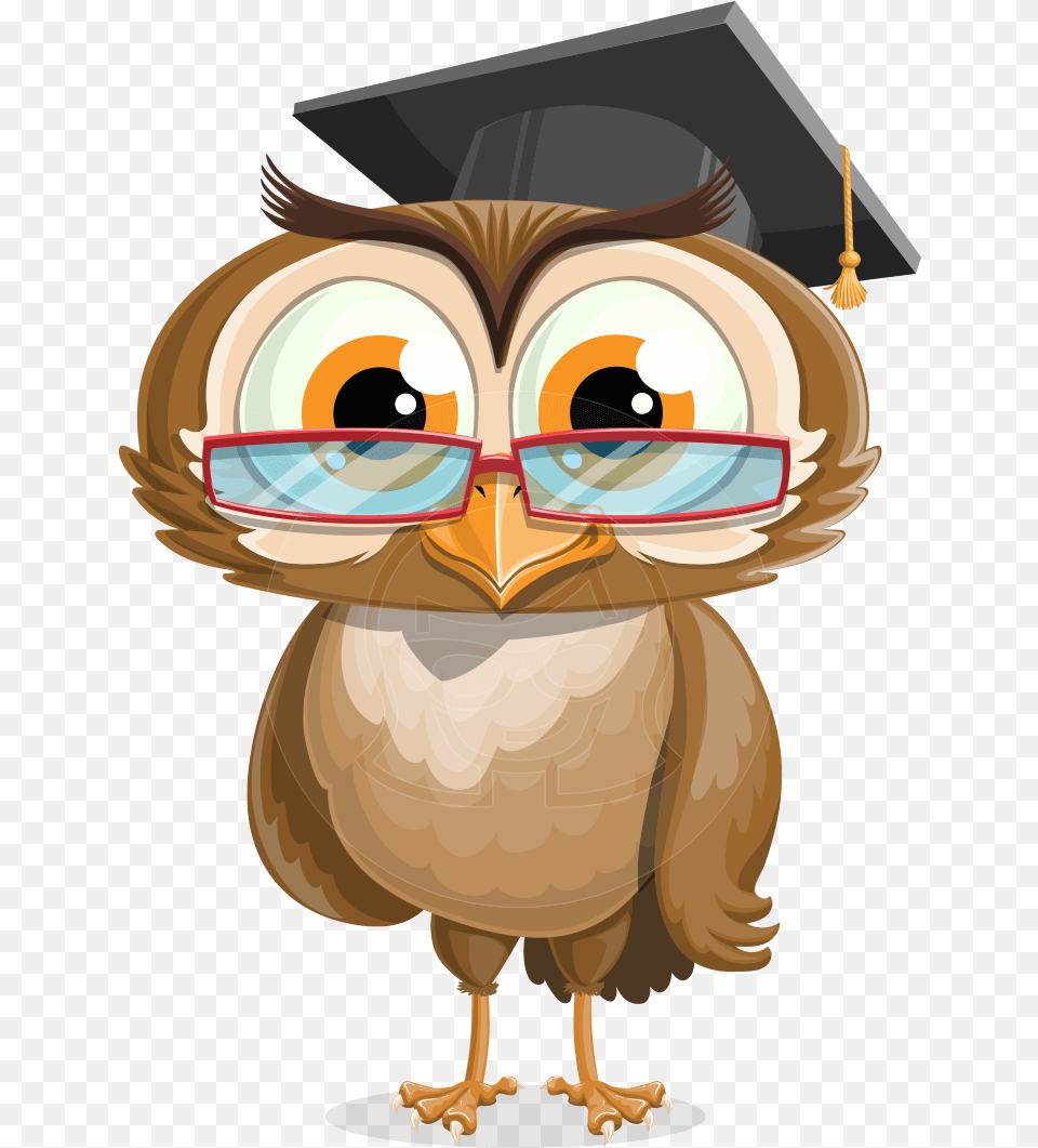 Grad Owl Transparent Background Cartoon Owl With Glasses, People, Person, Graduation, Chandelier Png