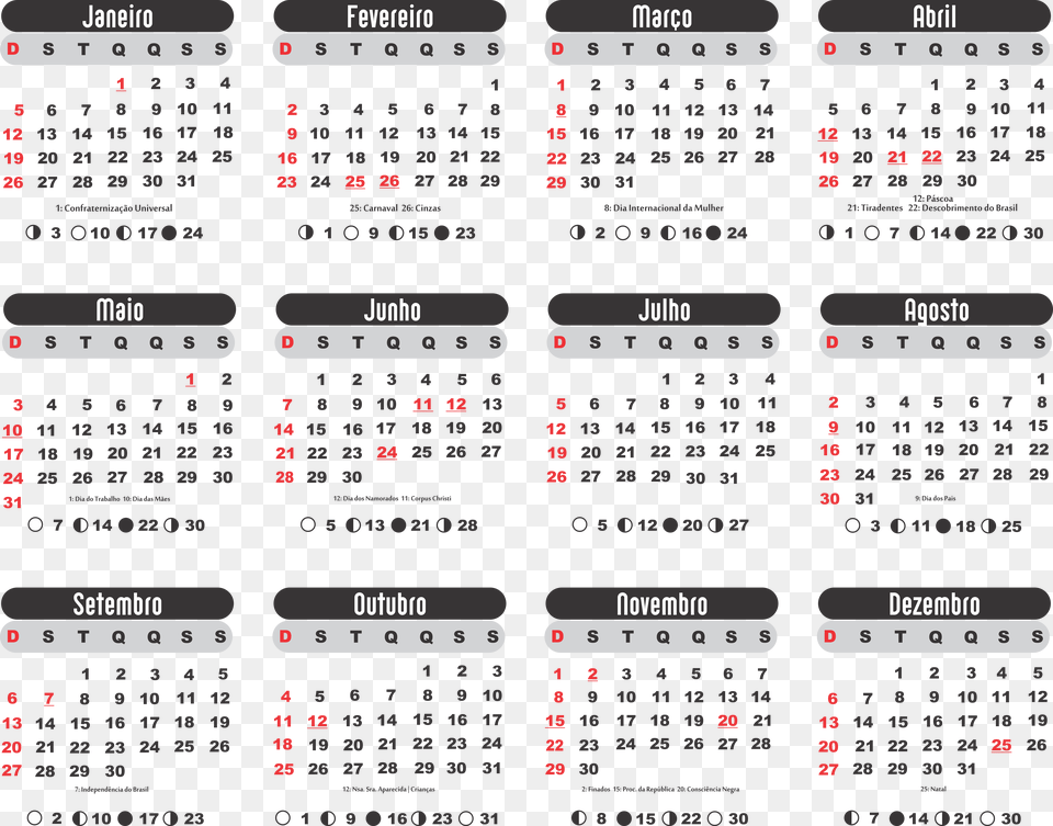 Grade Calendrio 2018 Preto Calendario 2019 Brasil, Calendar, Text, Electronics, Mobile Phone Png Image