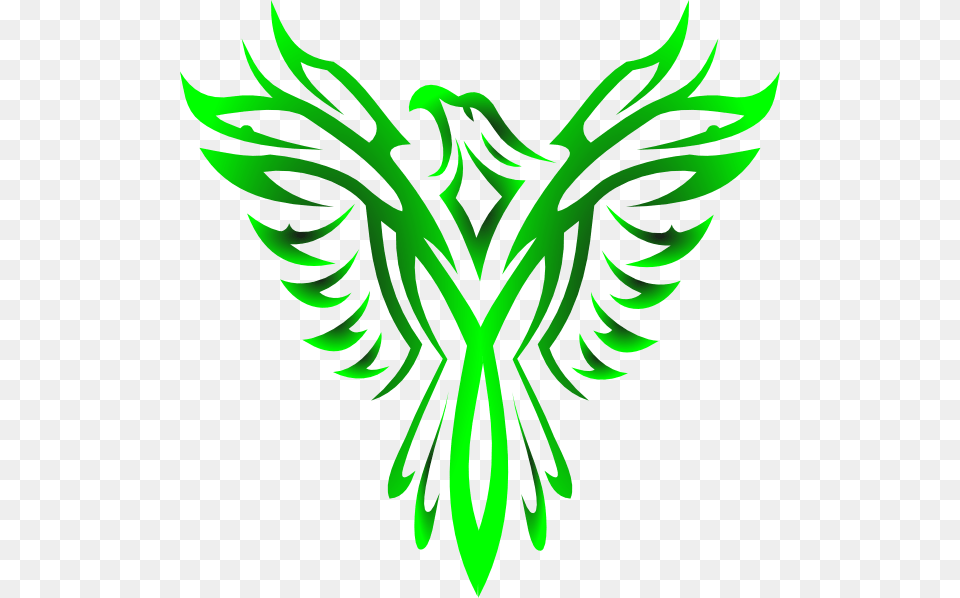 Gradient Eagle Black Clip Art At Clker Phoenix Bird, Green, Pattern Free Transparent Png