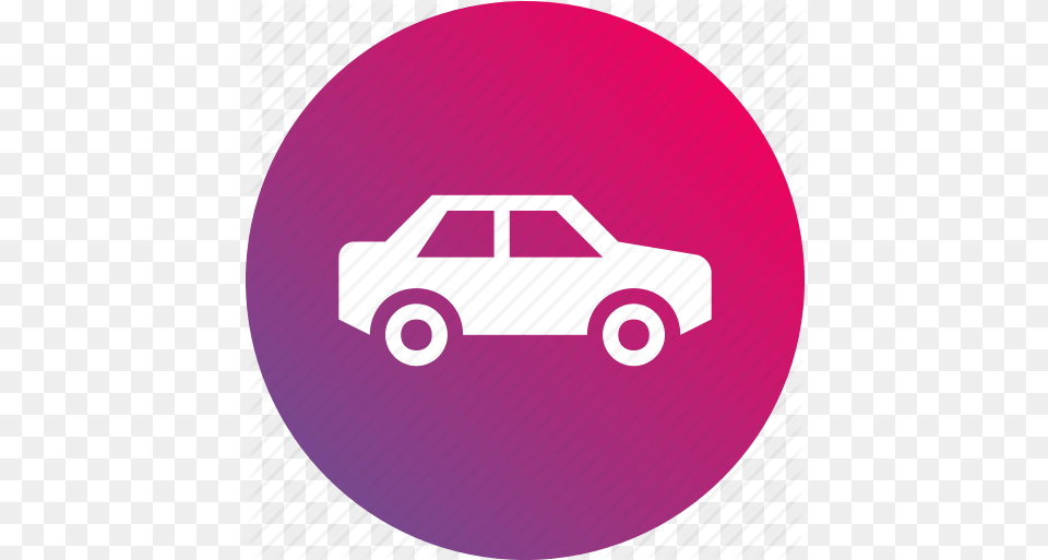 Gradient Motor Car Vehicle Icon Clip Art, Purple, Disk Free Png Download