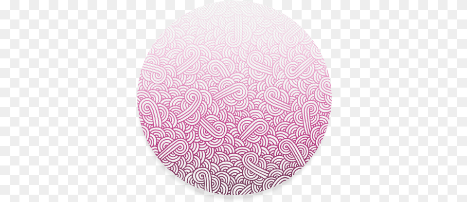 Gradient Pink And White Swirls Doodles Round Coaster Circle, Home Decor, Animal, Sea Life, Sea Png