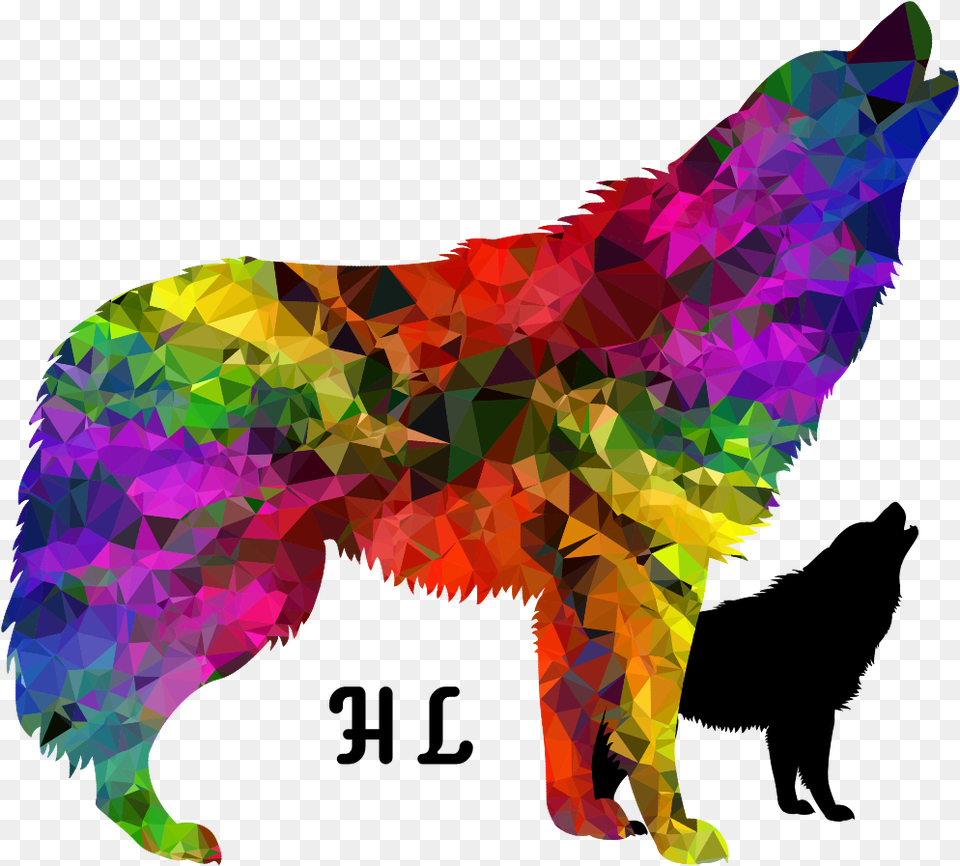 Gradient Rainbow Howling Wolf Throw Blanket Wolf Howling Rainbow, Art, Graphics, Clothing, Coat Png