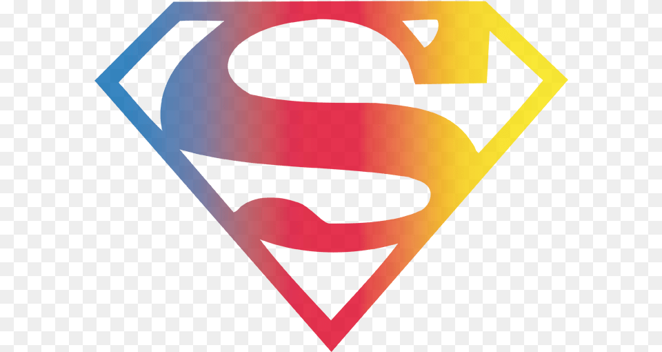 Gradient Superman Logo Womens T Superman Logo, Symbol, Person Free Transparent Png