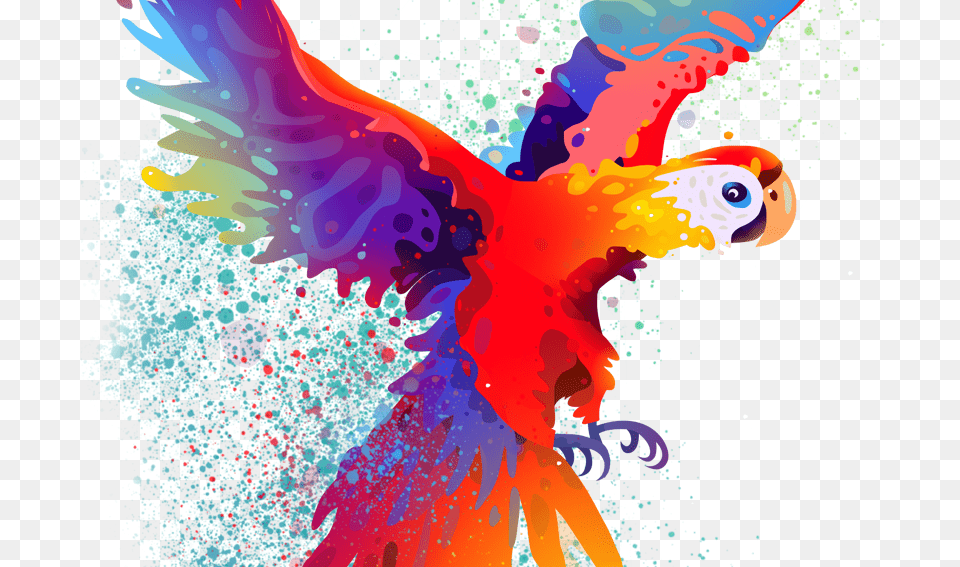 Gradient Tayasui Sketches Parrot, Art, Graphics, Modern Art Png Image