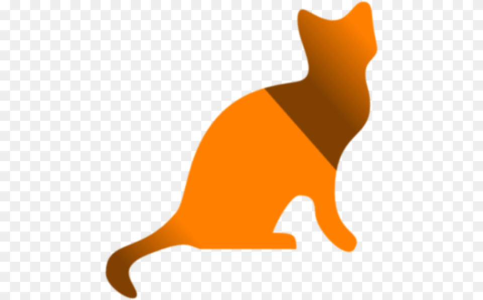 Gradient Yellow And Brown Cat Svg Clip Arts Cat Silhouette, Animal, Mammal, Pet, Egyptian Cat Png Image
