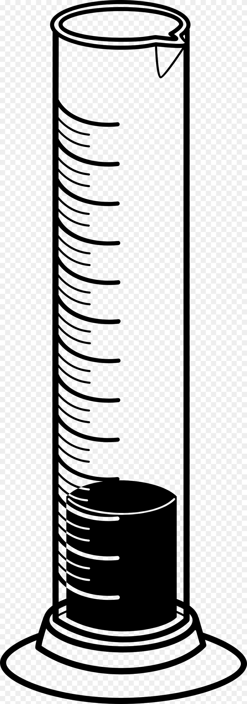 Graduated Cylinders Coloring Book Drawing Of A Measuring Cylinder, Gray Free Transparent Png