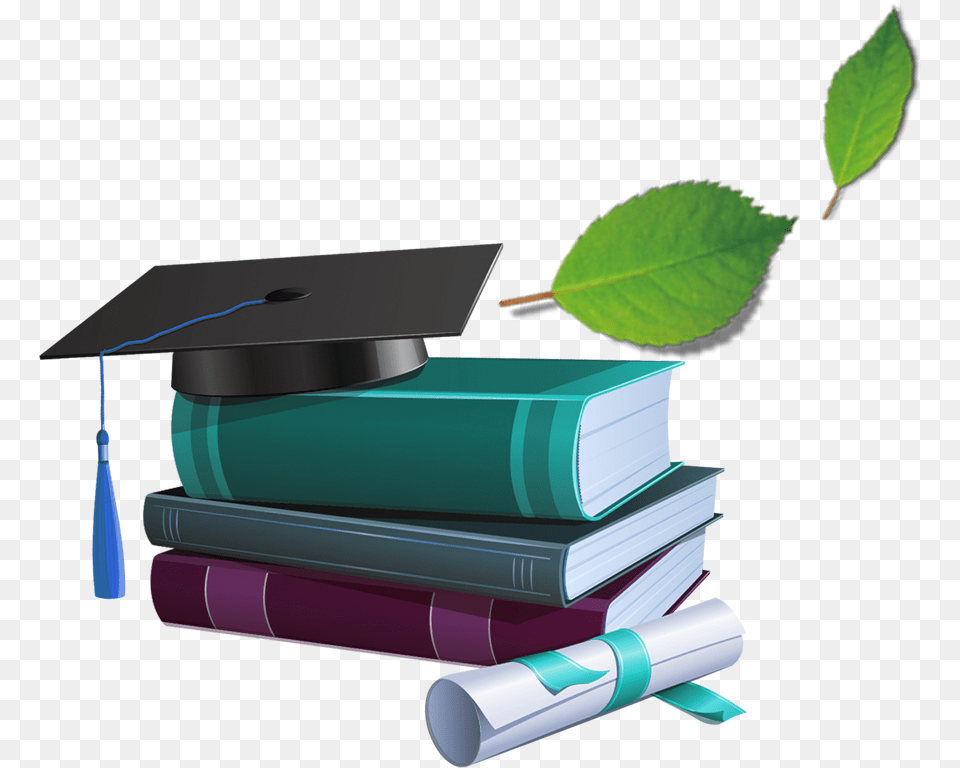 Graduation Cap And Diploma, Book, People, Person, Publication Png Image