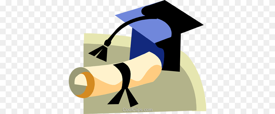 Graduation Cap And Diploma Royalty Vector Clip Art, People, Person, Text, Plant Free Png Download