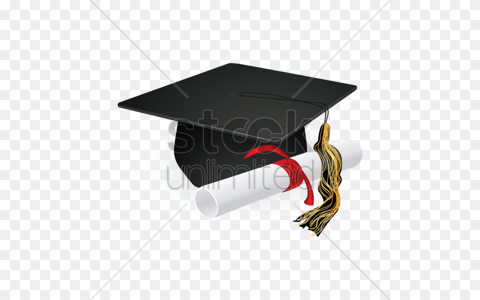 Graduation Cap And Diploma Scroll Vector People, Person, Text Png Image