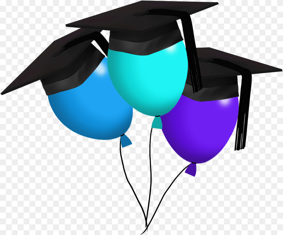 Graduation Cap With Diploma Balloons With Graduation Caps, People, Person, Balloon Png Image