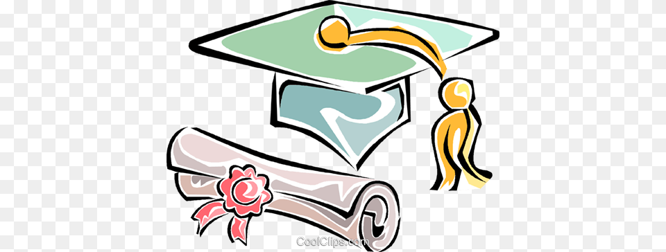 Graduation Cap With Diploma Royalty Vector Clip Art, Person, People, Text, Baby Free Png Download