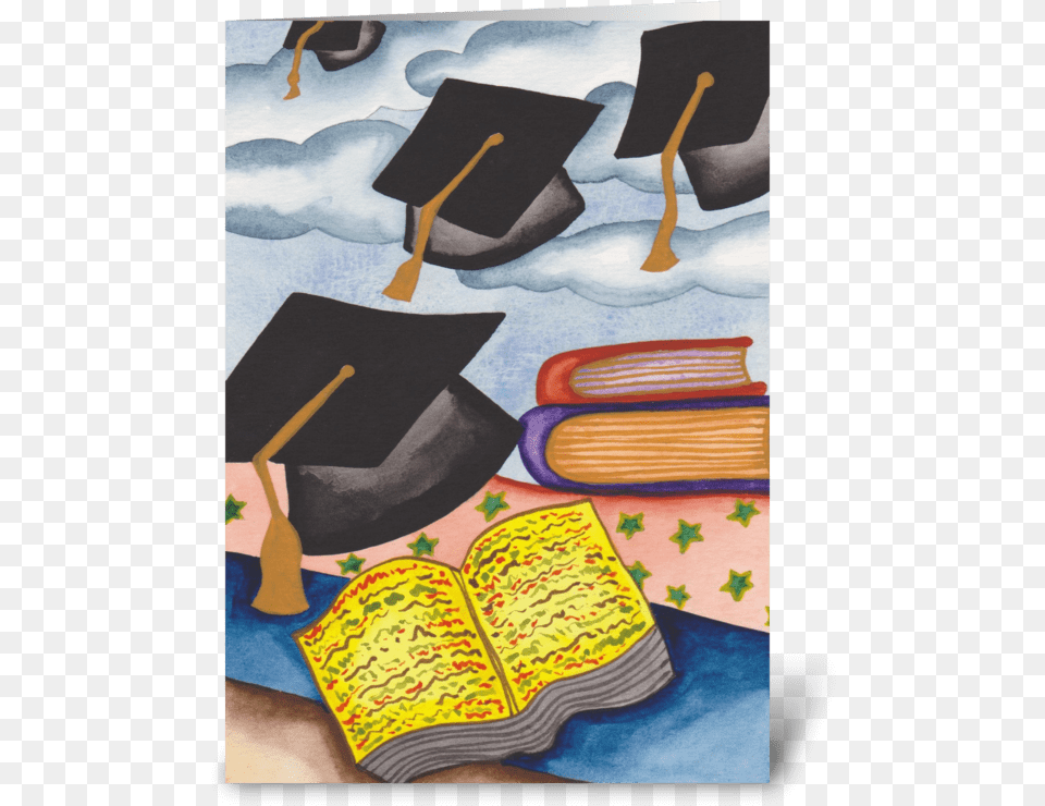 Graduation Caps Greeting Card Painting, People, Person Free Transparent Png