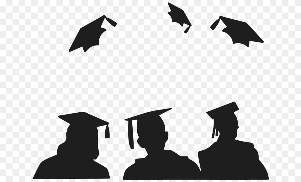Graduation Clip Art Black And White People, Person, Silhouette, Animal Free Png