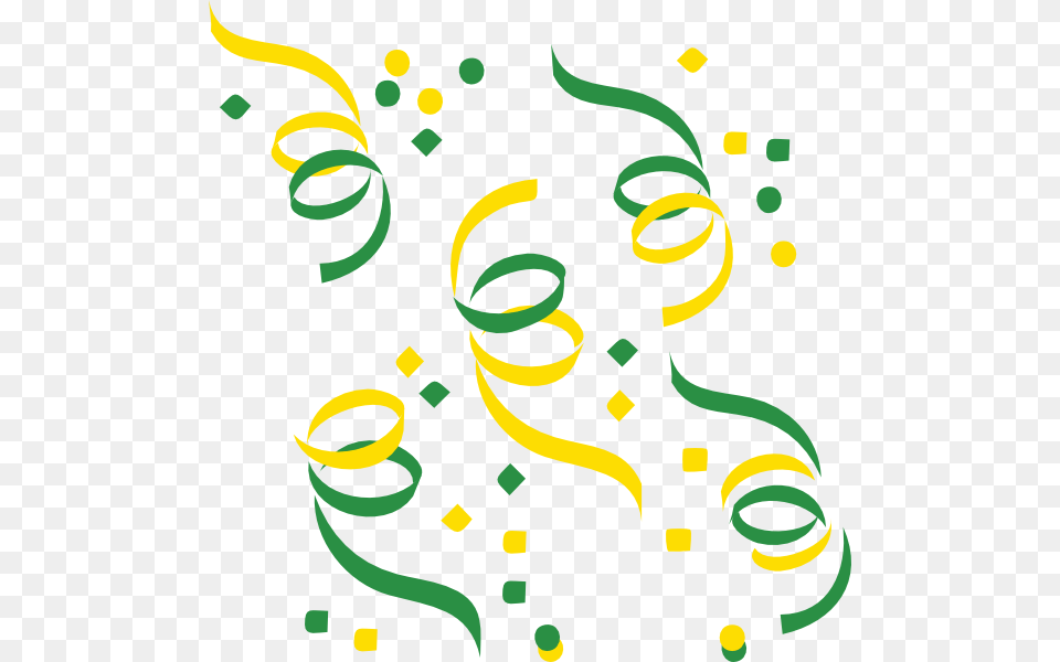 Graduation Clipart Confetti Green And Yellow Confetti, Paper, Art, Graphics, Floral Design Png Image