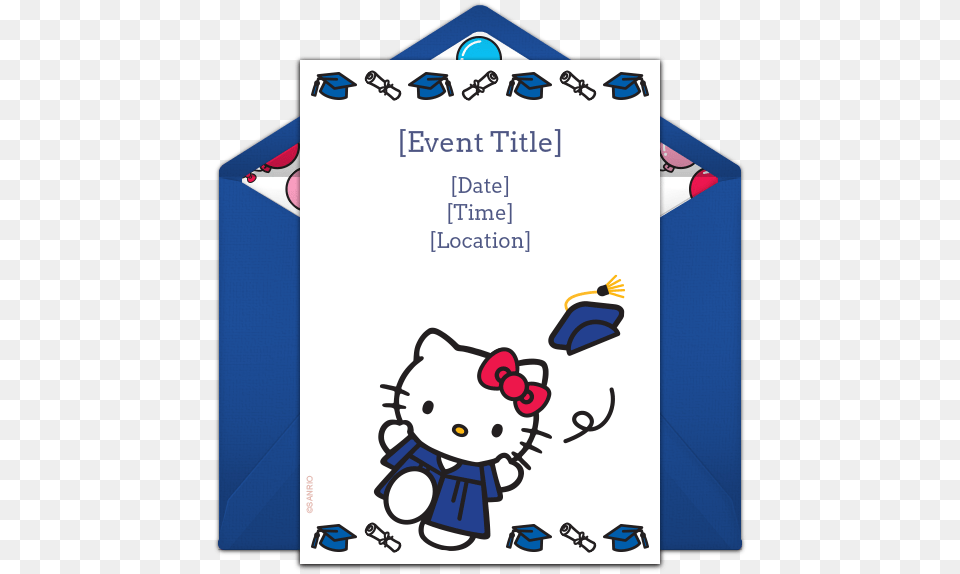 Graduation Clipart Hello Kitty Hello Kitty Graduation Day, Envelope, Greeting Card, Mail, Advertisement Png