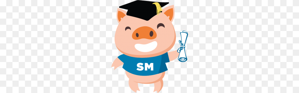Graduation Clipart Pig, Animal, Bear, Mammal, Wildlife Png Image