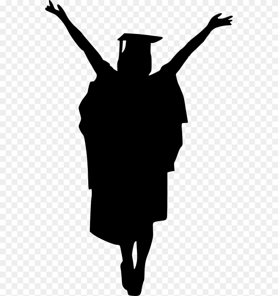 Graduation Clipart Transparent, Gray Png Image