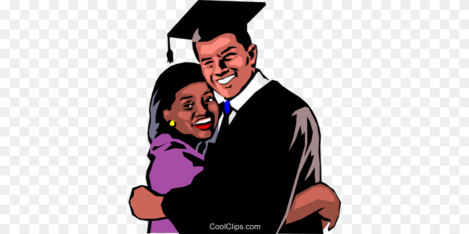 Graduation Day Royalty Vector Clip Art Illustration, Person, People, Adult, Man Free Transparent Png