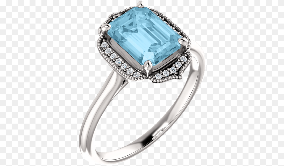 Graduation Gifts Aquamarine Vintage Inspired Ring, Accessories, Diamond, Gemstone, Jewelry Free Transparent Png