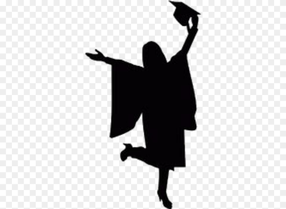 Graduation Graduationhat Grad Graduate Graduationday Graduation Silhouette, Dancing, Leisure Activities, Person Free Transparent Png