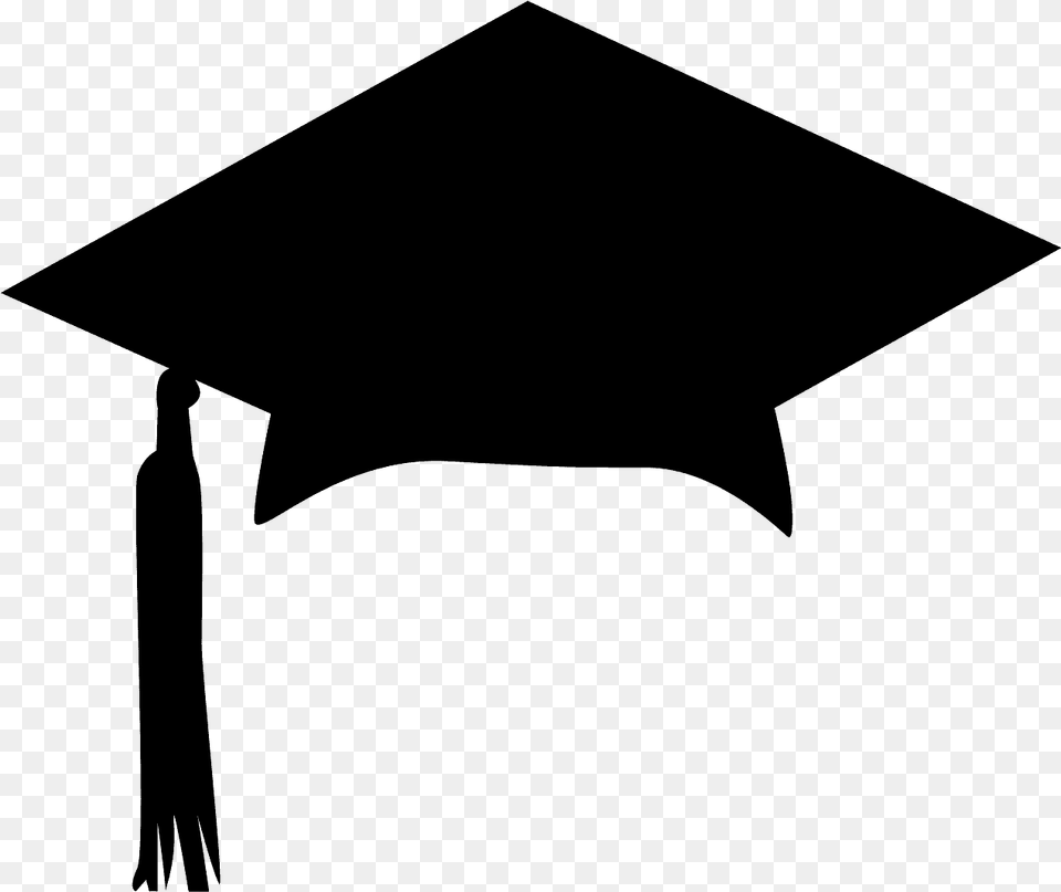 Graduation Hat Clipart Silhouette Graduation Cap Vector Silhouette, Gray Free Png Download