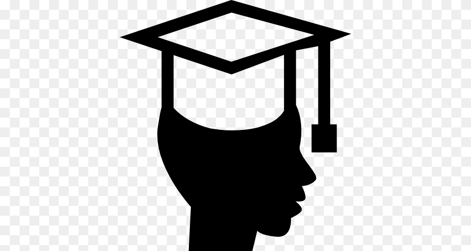 Graduation Hat Icon, People, Person, Stencil Free Png