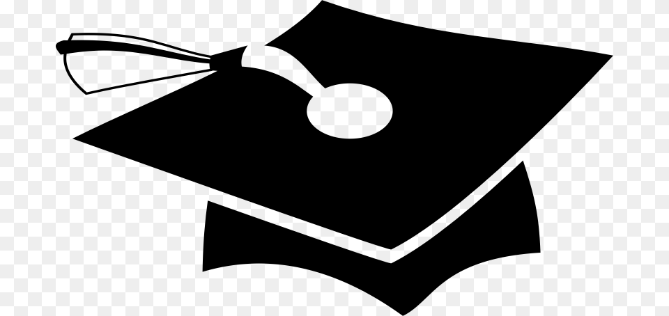 Graduation Hat Monochrome Icon Graduation Hat Hd Black N White, Gray Free Png