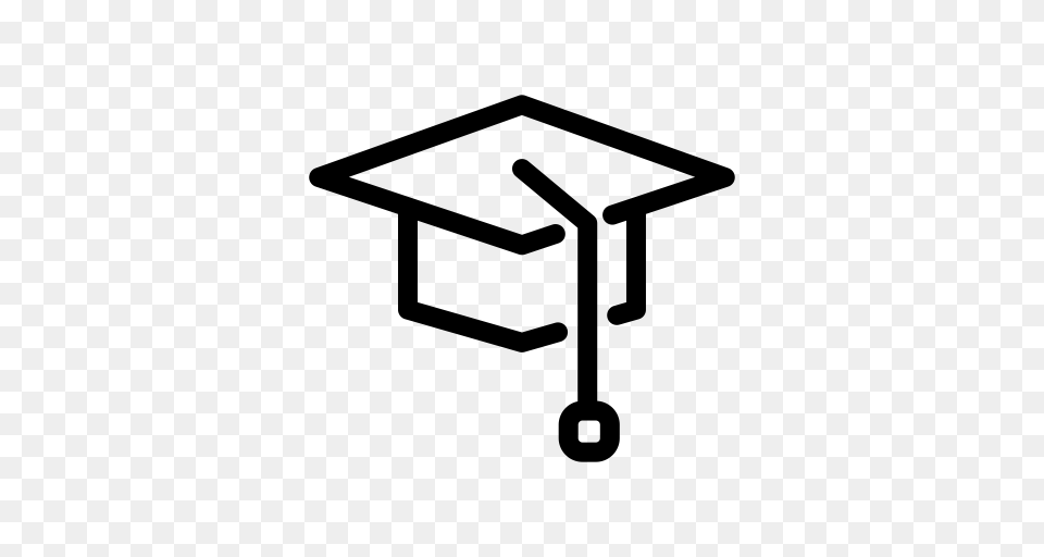 Graduation Hat School Learn Education Study Icon, Gray Free Transparent Png