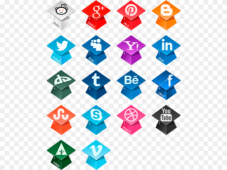 Graduation Hats Social Icons Icon Pack By Nataly Birch Hat, Symbol, Text Free Png